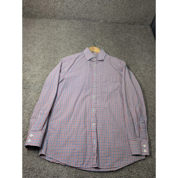 Charles Tyrwhitt Other - Charles Tyrwhitt Mens Extra Slim Fit Gingham Check Shirt Red Blue 15.5 33 39 84
